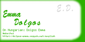 emma dolgos business card